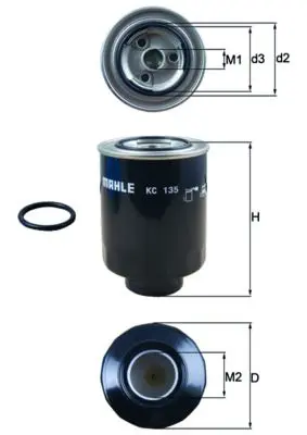 filtru combustibil MAHLE KC 135D