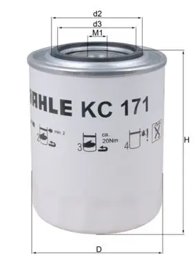 filtru combustibil MAHLE KC 171