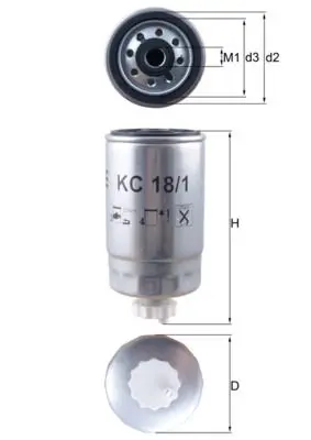 filtru combustibil MAHLE KC 18/1