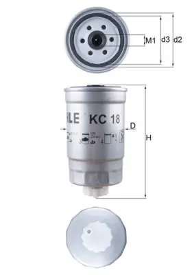 filtru combustibil MAHLE KC 18
