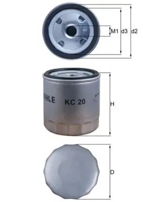 filtru combustibil MAHLE KC 20