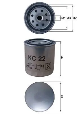 filtru combustibil MAHLE KC 22