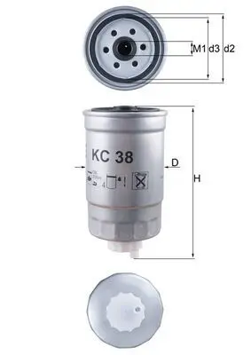 filtru combustibil MAHLE KC 38