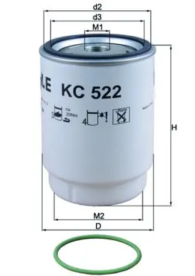 filtru combustibil MAHLE KC 522D