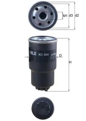 filtru combustibil MAHLE KC 584