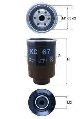 filtru combustibil MAHLE KC 67