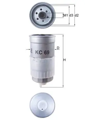 filtru combustibil MAHLE KC 69