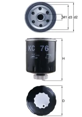 filtru combustibil MAHLE KC 76