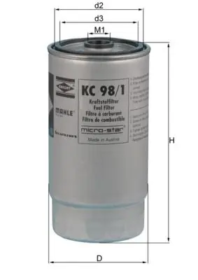 filtru combustibil MAHLE KC 98/1
