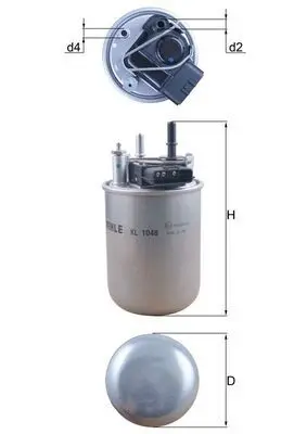 filtru combustibil MAHLE KL 1048