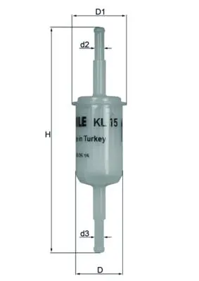 filtru combustibil MAHLE KL 15 OF