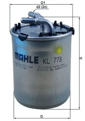filtru combustibil MAHLE KL 778