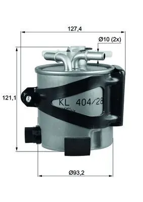 filtru combustibil MAHLE KLH 44/25