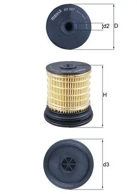 filtru combustibil MAHLE KX 397
