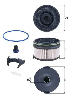 filtru combustibil MAHLE KX 533KIT