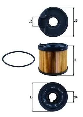 filtru combustibil MAHLE KX 87D