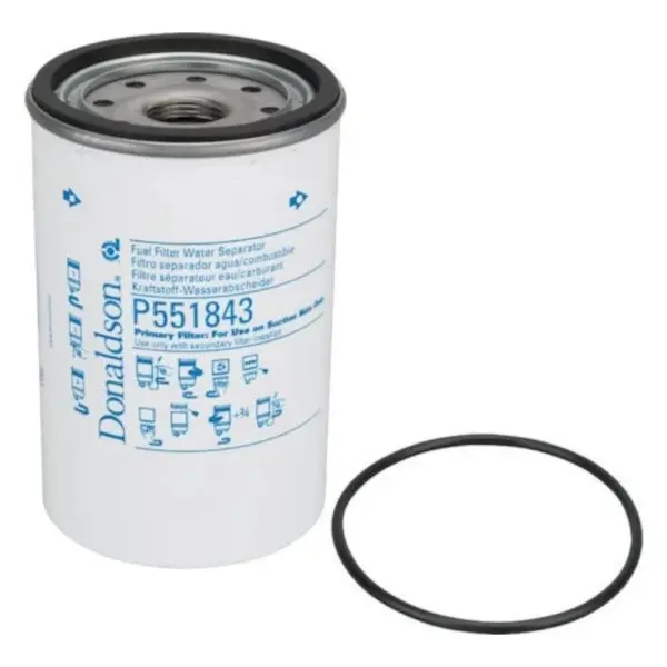 Filtru Combustibil P551843, Lungime 140 mm, Diam. Ext. 93 mm, Filet 1-14 un, Finetea 30 µ, Donaldson