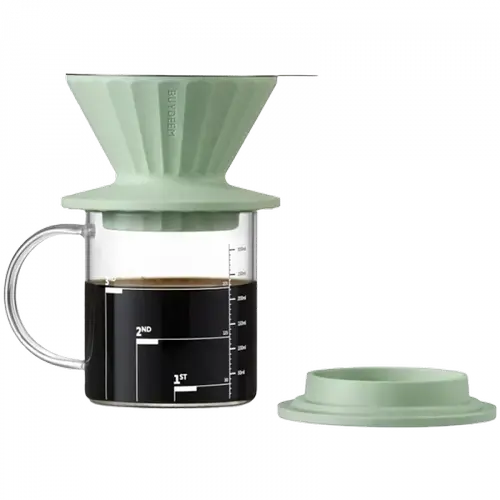 Filtru de cafea BUYDEEM CD1024-CG, 350 ml (Verde/Transparent)