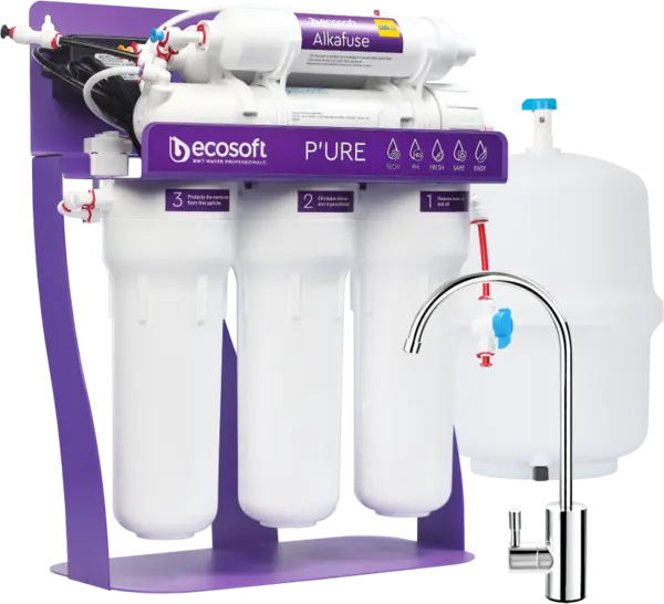 Filtru de osmoză inversă PURE Alkafuse pe suport metalic cu pompă