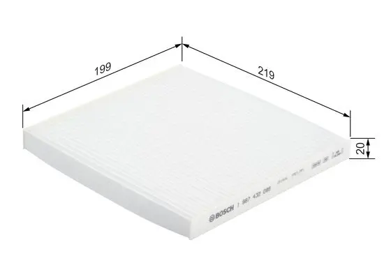 Filtru habitaclu BOSCH 1 987 432 088