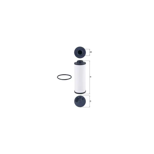 Filtru hidraulic, cutie de viteze automata MAHLE HX 186D