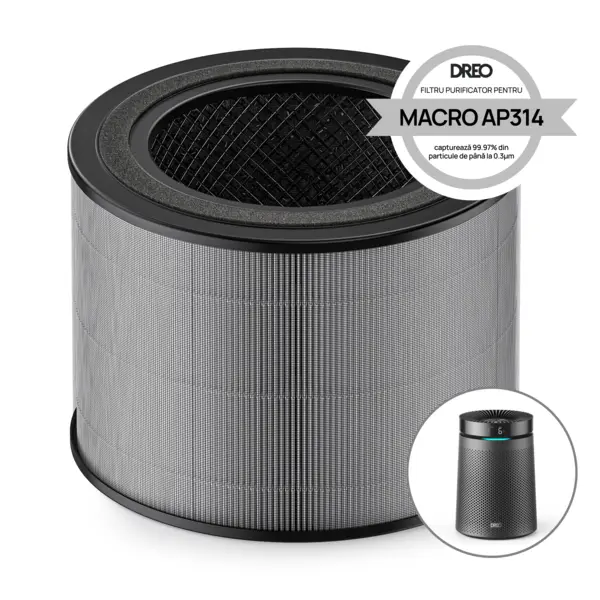 filtru purificator de aer dreo dr-hpa032 pentru purificator hap006, 3 in 1, pre-filtru, filtru true hepa, filtru carbon activ,