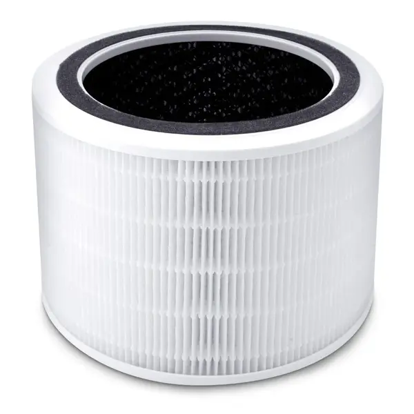 - Filtru purificator de aer LEVOIT Core 200S, 3 in 1, Pre filtru, Filtru HEPA, Filtru de Carbon activ , Alb