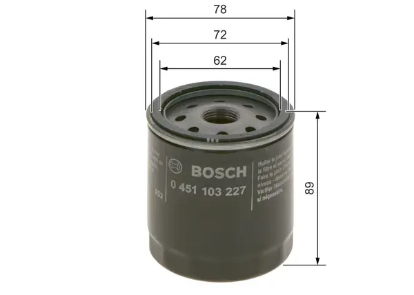 Filtru ulei BOSCH 0 451 103 227