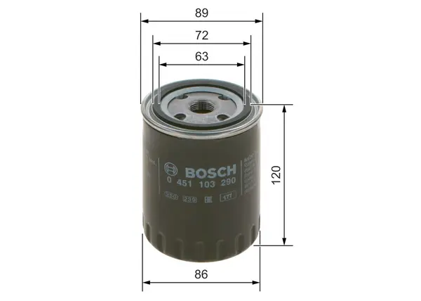 Filtru ulei BOSCH 0 451 103 290