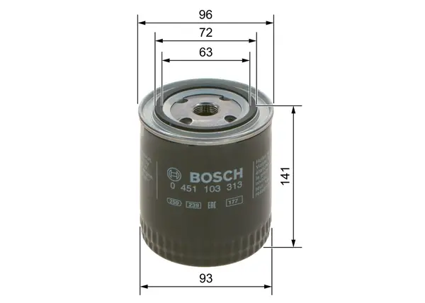 Filtru ulei BOSCH 0 451 103 313