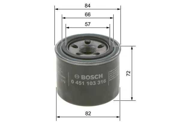 Filtru ulei BOSCH 0 451 103 316