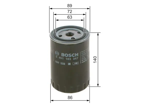 Filtru ulei BOSCH 0 451 103 347
