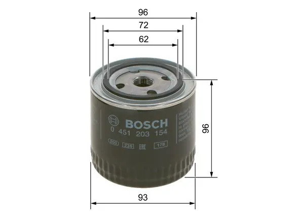 Filtru ulei BOSCH 0 451 203 154