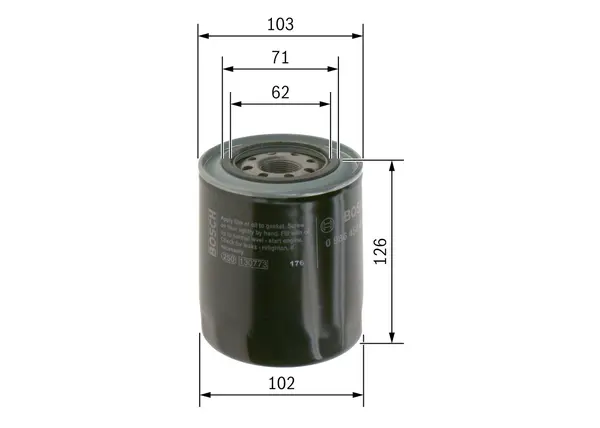 Filtru ulei BOSCH 0 986 452 066