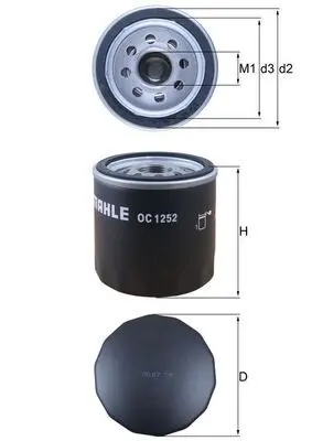 Filtru ulei MAHLE OC 1252