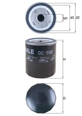 Filtru ulei MAHLE OC 198