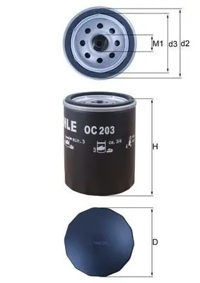 Filtru ulei MAHLE OC 203