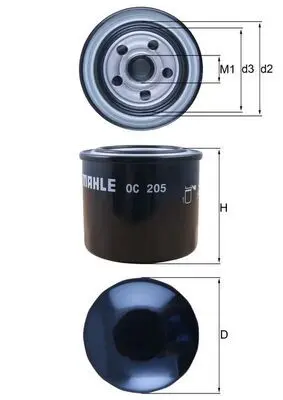 Filtru ulei MAHLE OC 205