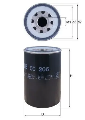 Filtru ulei MAHLE OC 206