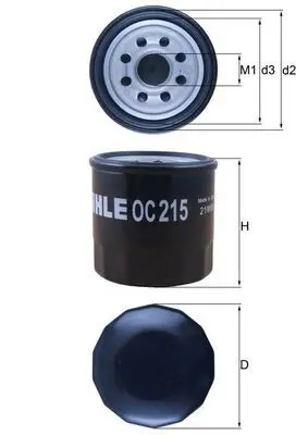 Filtru ulei MAHLE OC 215