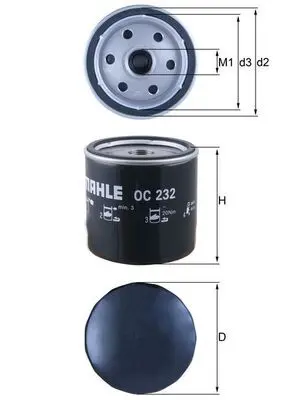 Filtru ulei MAHLE OC 232