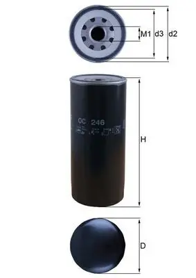 Filtru ulei MAHLE OC 246