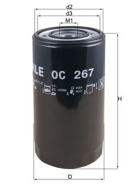 Filtru ulei MAHLE OC 267