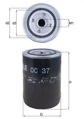 Filtru ulei MAHLE OC 37