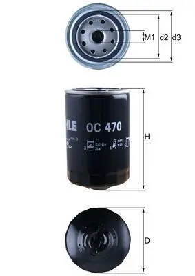 Filtru ulei MAHLE OC 470