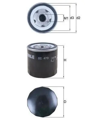 Filtru ulei MAHLE OC 473
