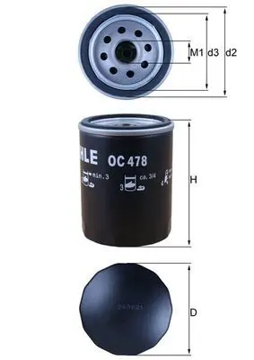 Filtru ulei MAHLE OC 478