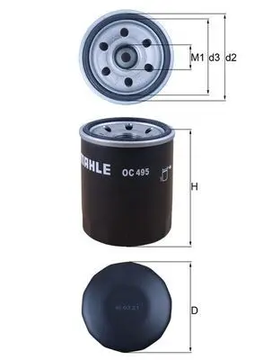 Filtru ulei MAHLE OC 495