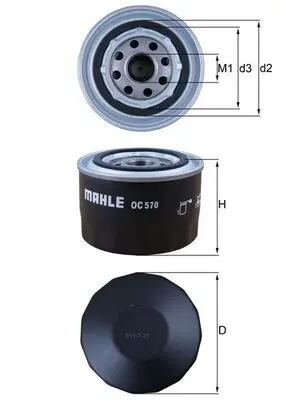 Filtru ulei MAHLE OC 570