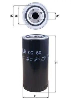 Filtru ulei MAHLE OC 60